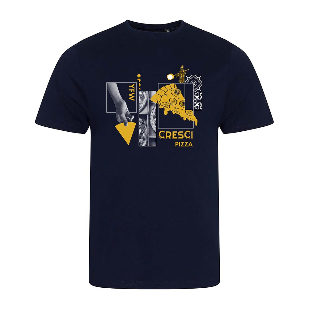 Cresci Art Print Casual Fit Navy Tee