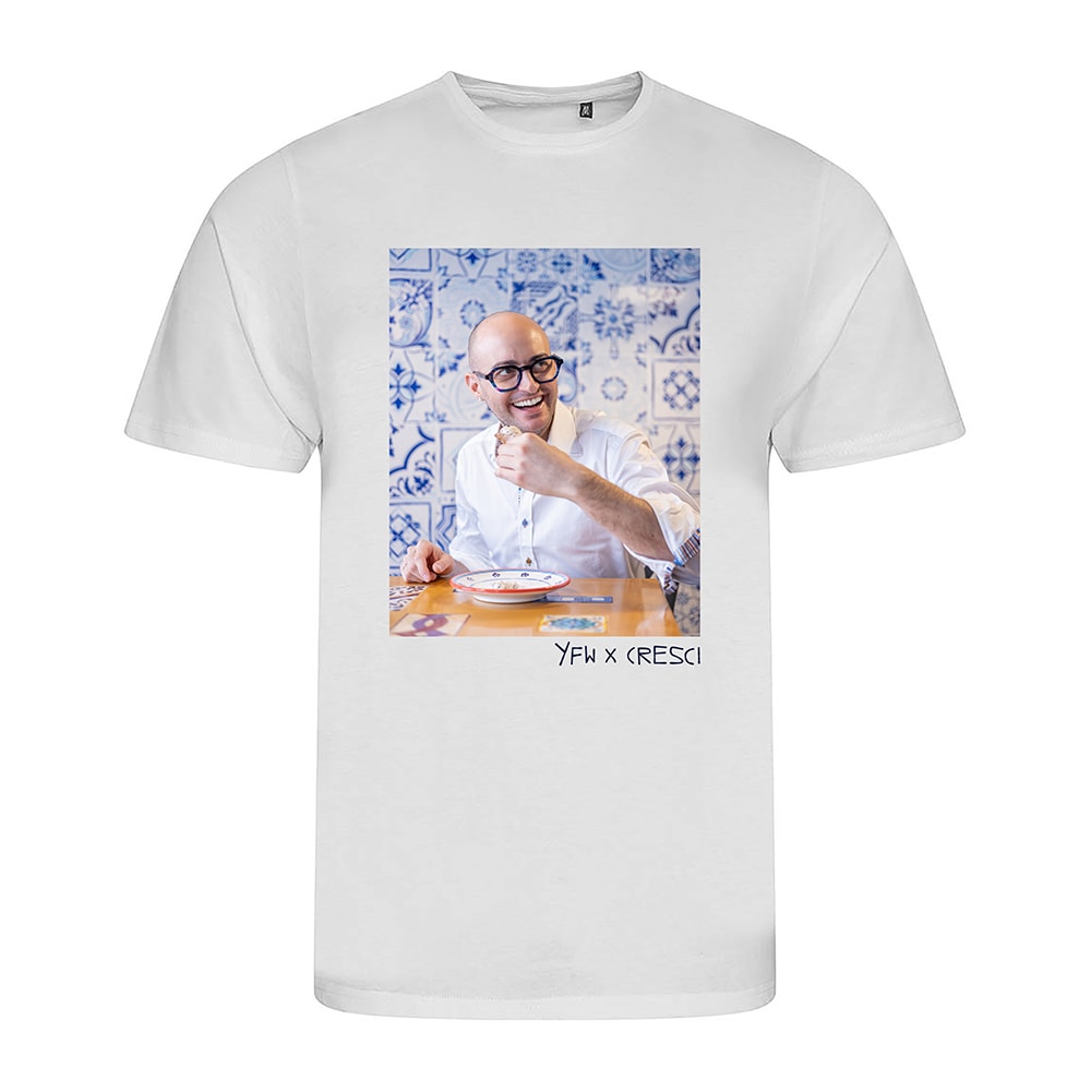 Daniele Art Print Casual Fit White Tee