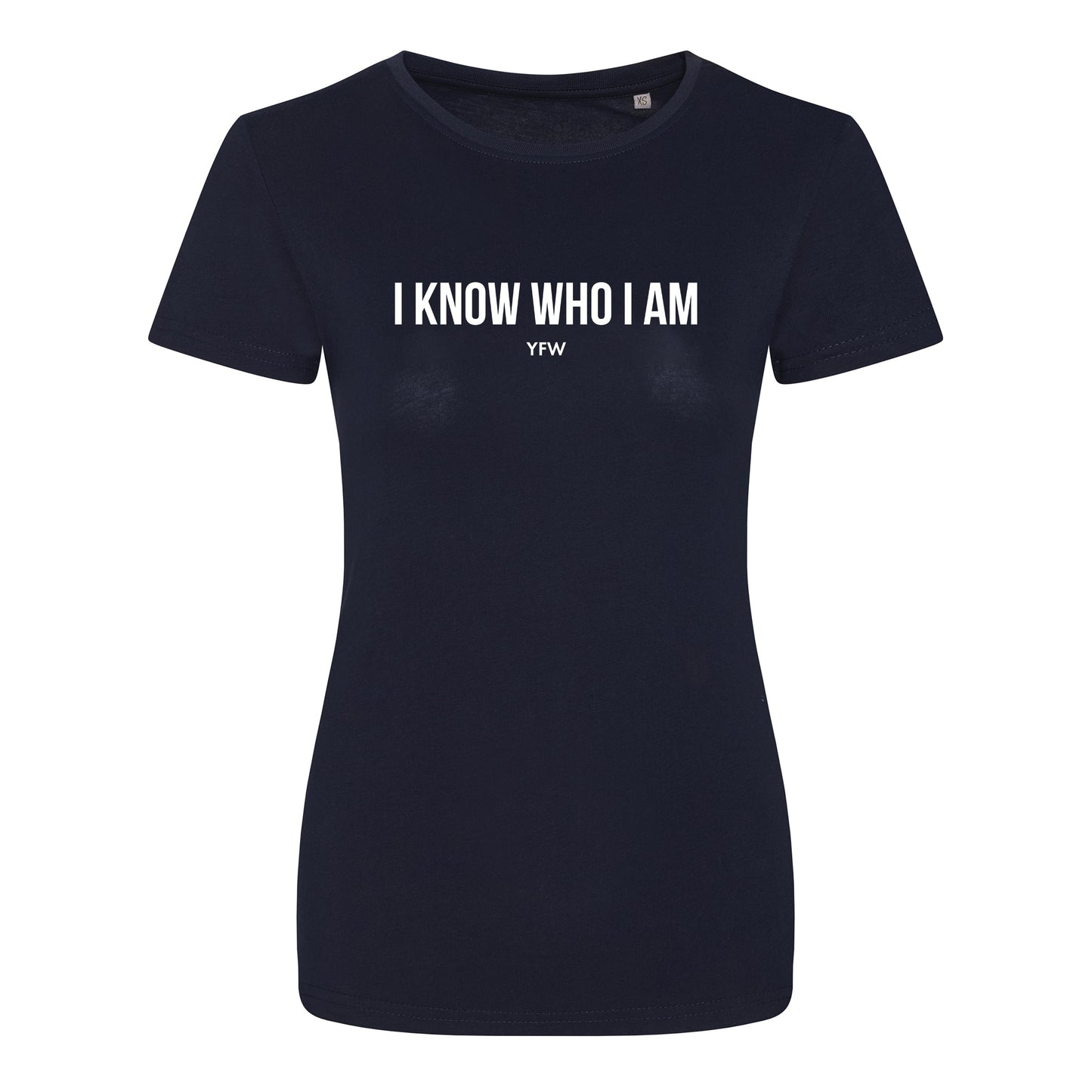 'I Know Who I Am' Cinch Navy Tee