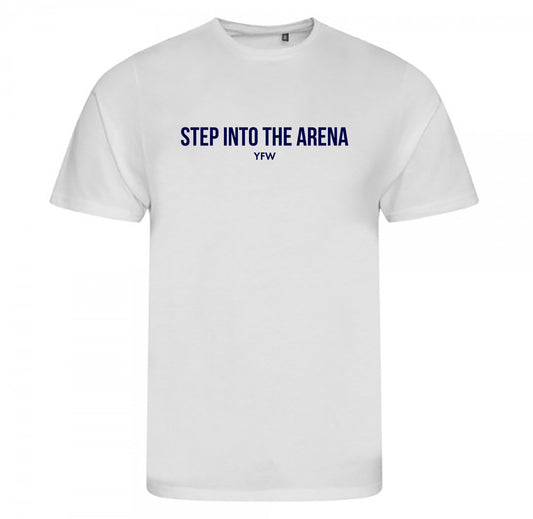 'Step into the arena' Casual White Tee