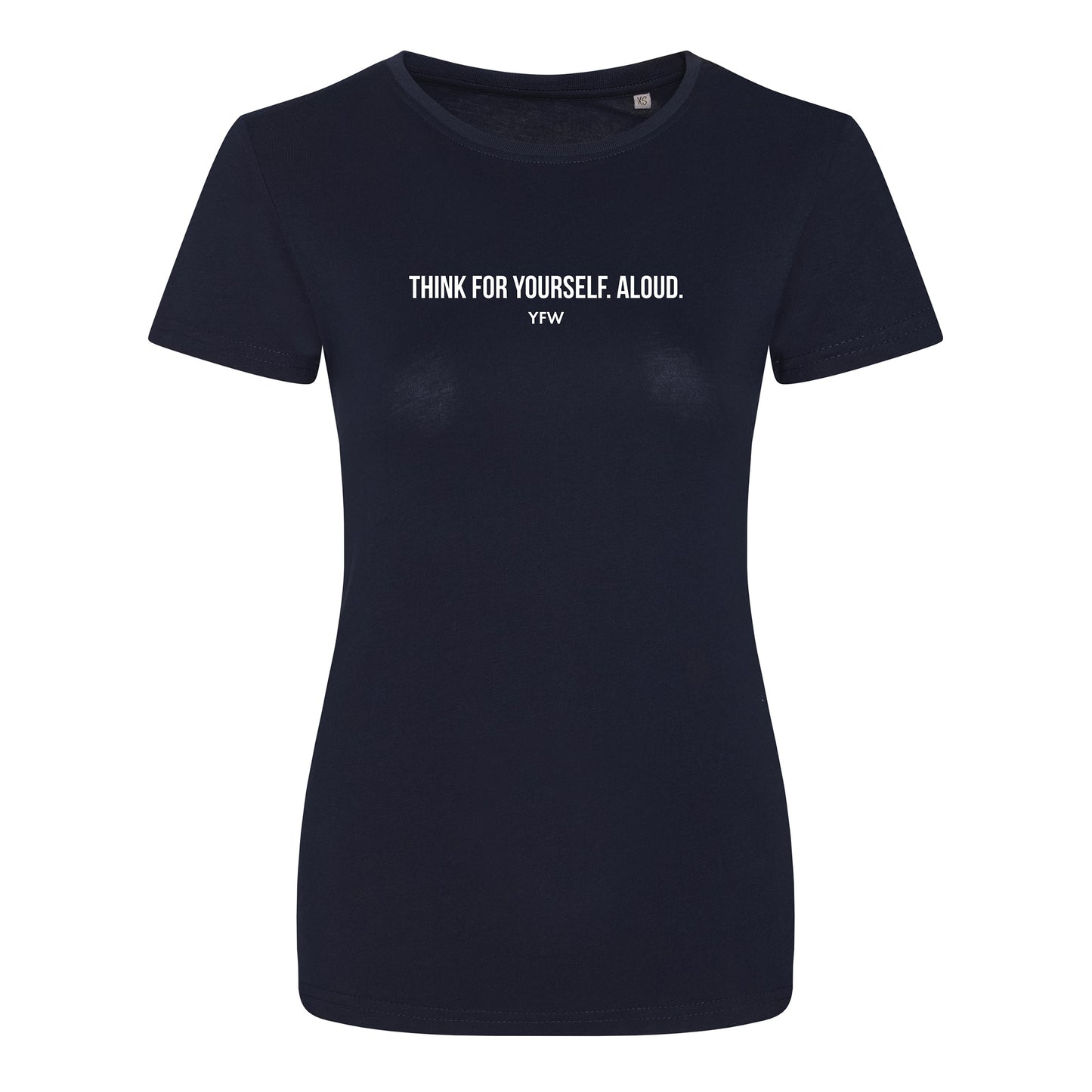 'Think for yourself. Aloud.' Cinch Navy Tee