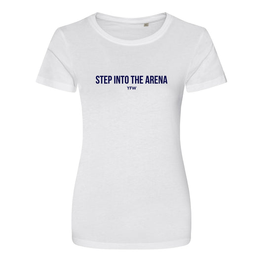 'Step into the arena' Cinch White Tee